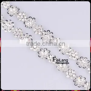 Feilang Rhinestone Crystal Flower Chain for Jewelry Accessories thumbnail-1