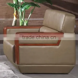 2015 Heated Wooden Frame Office Furniture Office Leather Soft Sets With Soft Cushion thumbnail-3