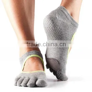 Knitting Anti-slip Five Toe Yoga Pilates Socks thumbnail-1