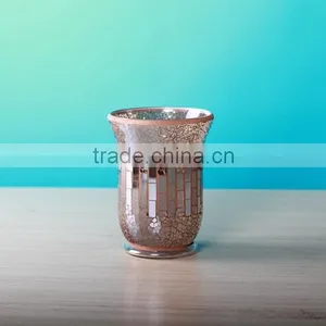Glass Mosaic Decorative Hurricane Lantern thumbnail-2