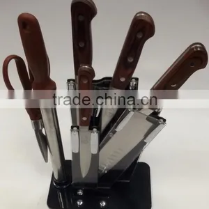 High-end Color Wood Handle 7 Sets of Knives thumbnail-1