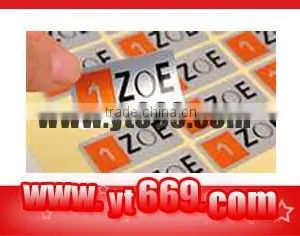 Custom Sticker Labels , Silver Waterproof Adhesive Sticker Label thumbnail-1