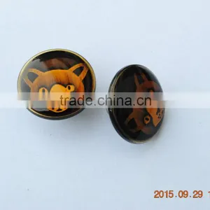 Brushed Jeans Button With Transparent Enamel thumbnail-1