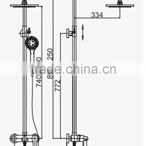 Rain Shower Set With Hand Shower and Shower Head thumbnail-6