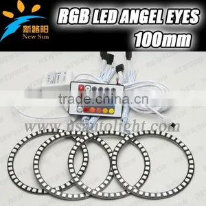 36pcs 5050SMD 4rings 100mm Led Rgb Angel Eyes 12v Multicolor Led Ring Lights for Opel for Toyota Car Headlight Angel Eyes thumbnail-1