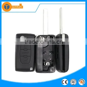 Trunk Button Flip Remote Key With Logo,307/VA2 Button Remote Key Blank for Citroen C2,C3,C4,C5,C1 3 Button Remote Key Blank Case thumbnail-2