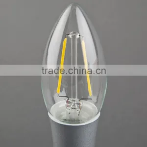 Haining Vintage Led Filament Bulb C35 With Plastic Silver Plated 2W E14 110V thumbnail-2