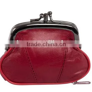 Factory Supplier Womens Leather Kiss Lock Coin Purse Fashion Coin Case thumbnail-2