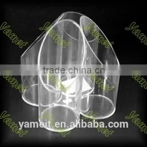 OEM/ODM Countertop Clear Round Acrylic Pen Holder Manufacturer thumbnail-1