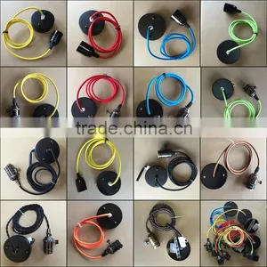 2*0.75 & 3*0.75 Round Twisted Braided Cable Cloth Covered Copper Wire Lighting Flexible Electric Cord VDE CE thumbnail-6