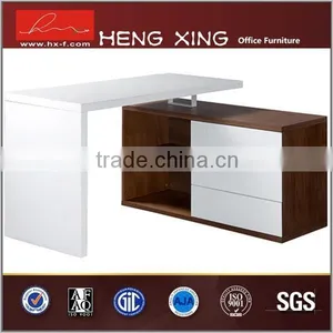 2015 New Design Color Blocking Cheap Computer Desk Price White Hign Gloss Computer Desk Table thumbnail-4