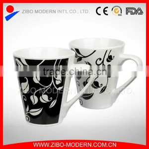 Wholesale White Ceramic Coffee Mug Cup in Decal Imprint thumbnail-1