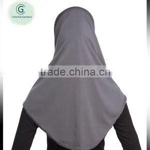 Wholesale Popular Ebay Dhgate Amazon Hot Sell 2pcs Knitting Jersey Hijab Scarf thumbnail-3