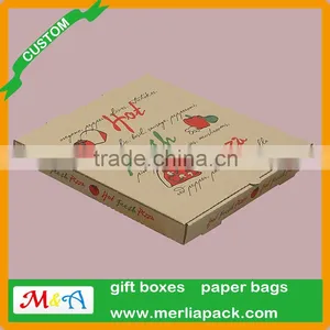 Fast Food Cake Pack Mailing Boxes Takeout Pizza Container in Kraft 14'' Box thumbnail-3