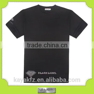 Custom Black Loose Print Cotton Round Neck Tshirts thumbnail-3