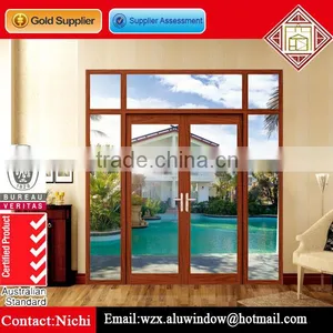 Contemporary Aluminiun Glass Double Front Doors thumbnail-4