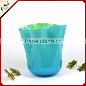 Hand-blown Modern Style Cheap Chinese Cabbage Glass Vase / Eco-friendly Home Decor Big Glass Flower Vase thumbnail-2
