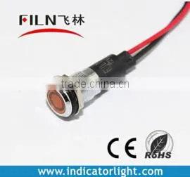 12mm Flat Head 220V Red Color Led Railway Signal Lamps High Quality Led Light Button thumbnail-2