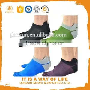 Hot Sale 5 Pairs New Young Men's Tube Socks Pure Cotton Sport Baseball Five Finger Socks Toe Socks Bulk thumbnail-1