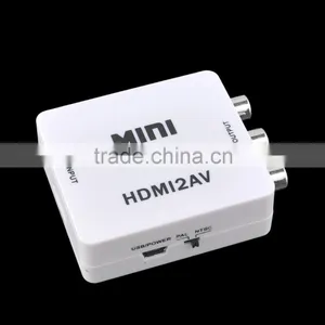 White HDMI to 3RCA Composite AV Converter HDMI2AV For PS4/PS3/TV/PC/Blue-ray DVD thumbnail-1