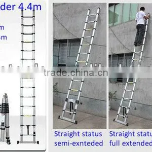 2x8 Steps 5m En131 Aluminum Folding Telescopic Ladder thumbnail-2