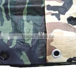 Polyethylene Weather Resistant Fabric Reinforced Camouflage Colored Tarpaulin thumbnail-2
