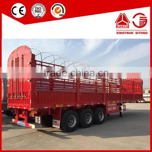 Livestock Animals Transport Cattle Trailer/Steel Cage Side Bar Fencing Bulk Cargo Semi Trailer thumbnail-4