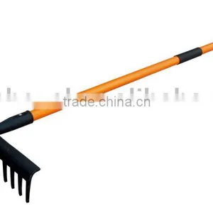 AR014 STEEL RAKE WITH LONG FIBREGLASS HANDLE thumbnail-1