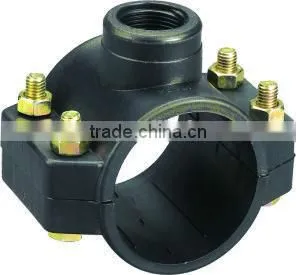 Factory Price Grey UPVC Pipe Sleeve Rubber Saddle Clamp thumbnail-1