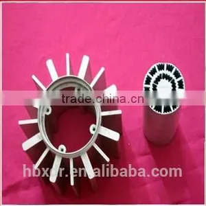 Anodized CNC Fin Extruded Aluminum Heat Pipe Heat Sink thumbnail-1