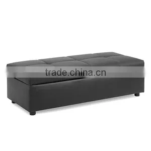 Simple Cheap l Shape Wooden Sofa Set Design Ottoman Bed thumbnail-1