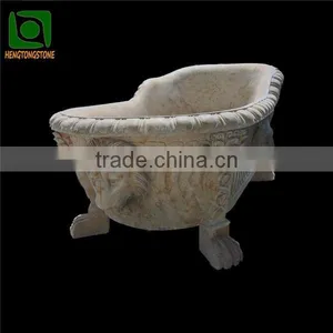 Carved Stone Bathtub With Lion Head thumbnail-1