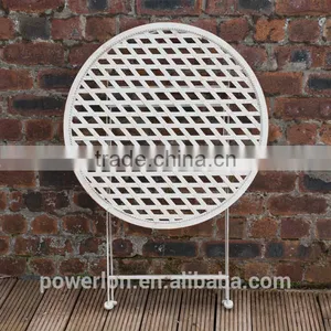 Wrought Iron Patio Table Antique Cream Great Garden Furniture thumbnail-2