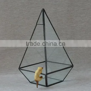 Indoor Decor Clear Plant Container Hanging Geometric Glass Terrarium thumbnail-2