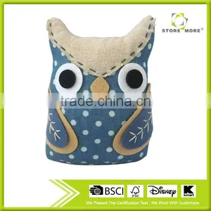 Store More Stone Filling Cute Owl Spot Blue Door Stopper thumbnail-1