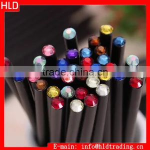 Factory Wholesale High Qulaity 7inch HB Round Jewel Black Wooden Pencils thumbnail-1