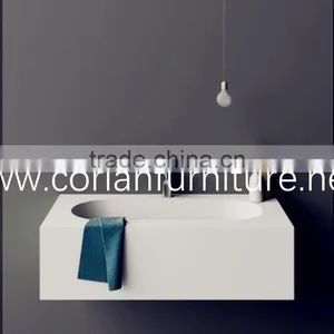 Solid Surface Countertop Rectangular Wash Basin thumbnail-1