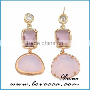Fashionable Drop Earings Gold Dangle Earrings Stud Earrings for Girls thumbnail-3