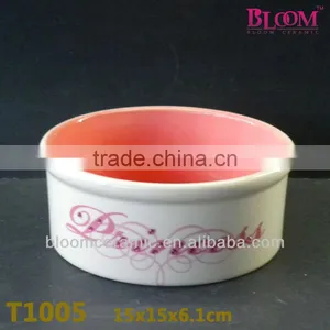 Fancy White Ceramic Designer Dog Bowls thumbnail-1