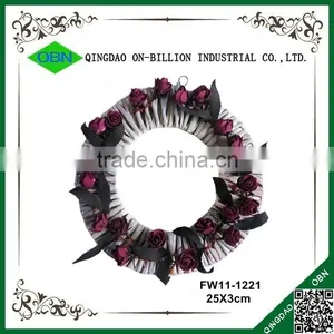 Colored Cheap Handmade Decorative Wicker Wreath thumbnail-3