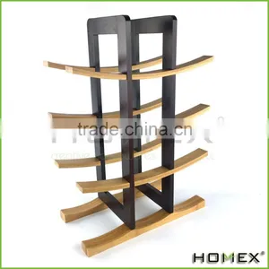 Bamboo Wooden Wine Display Rack/ Wine Bottle Holder Homex-BSCI thumbnail-1
