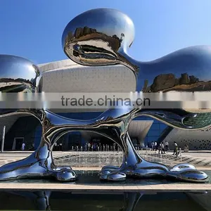 Stainless Steel Sculpture Abstract Art Large Mushroom Decorations thumbnail-3