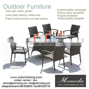 9070 Experience Eco-friendly Indoor Wicker Dining Sets Customized Outdoor Furniture Patio PE Wicker Rattan Garden Dining Set thumbnail-1