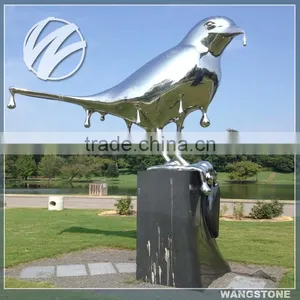 Stainless Steel Metal Oriole Bird Sculpture thumbnail-2