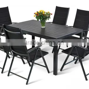 Garden Furniture Plastic Wooden Materials Table and Chairs thumbnail-1