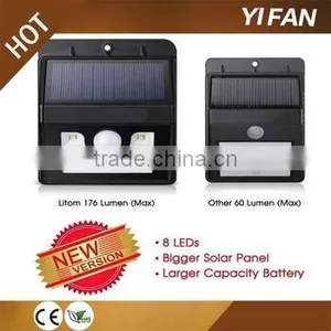 Good Quality Cool White 8led Ip65 Solar Powered Waterproof Lamp Waterproof Lamp Pir Solar Motion Sensor Light thumbnail-4