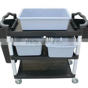 3 Shelf Grey Service Cart Cleaning Trolley 07101*02 thumbnail-2