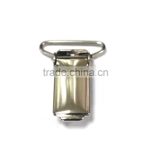 High Quality Stamping Steel Metal Suspender Clip With Plastic Teeth Inside for Garment, Cloth Clip thumbnail-1
