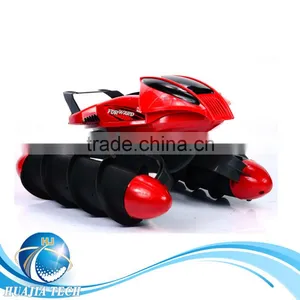 2.4G Electric Amphibious RC Tank Stunt Car Snow Water thumbnail-3
