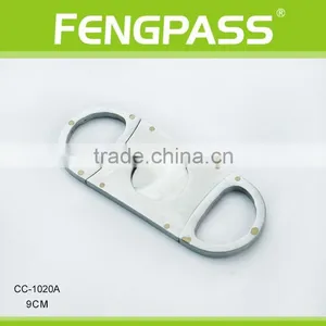 CC-1020A 9.0cm 2CR13 Stainless Steel Oval-Shaped Full Stainless Steel Cigar Cutter thumbnail-1